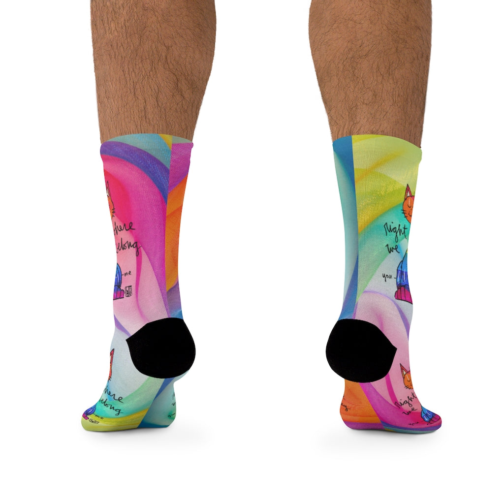 Right Where We Belong - Rainbow Collection - Lebo Tribe Socks